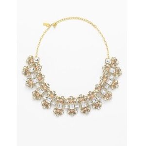 12k Gold Plate Crystal Statement Necklace